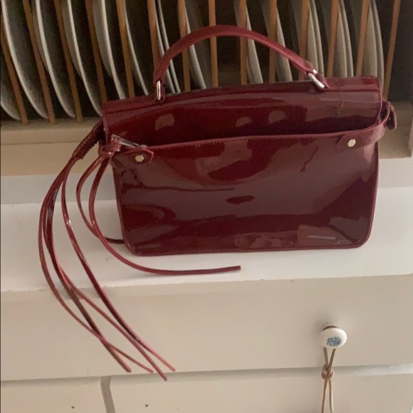 Red JustFab purse with option cross body - Picture 2 of 5
